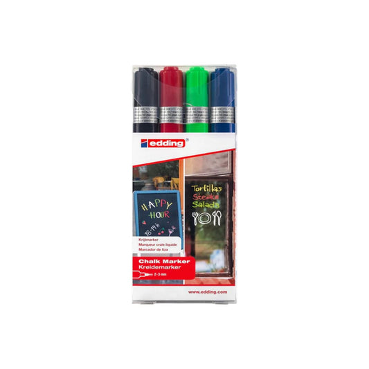 Edding 4095 Kreidemarker farbiges 4er-Set