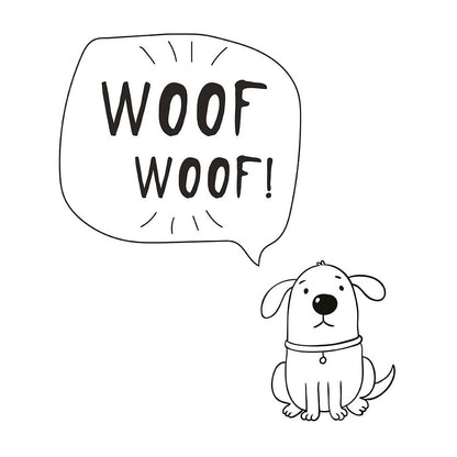 Fensterschablone Hund zum Nachzeichnen