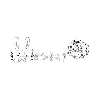 Fensterschablone Ostern zum Nachzeichnen mit Kreidemarker