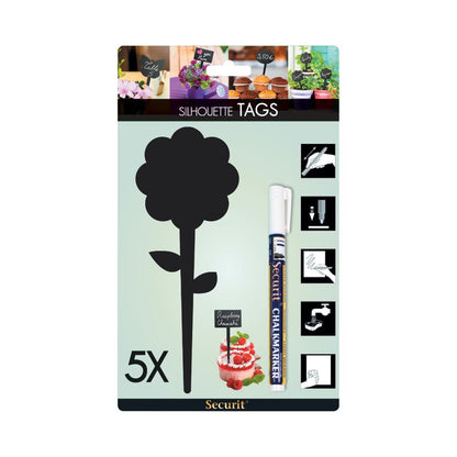 Gartenstecker Kreidetafel Blume
