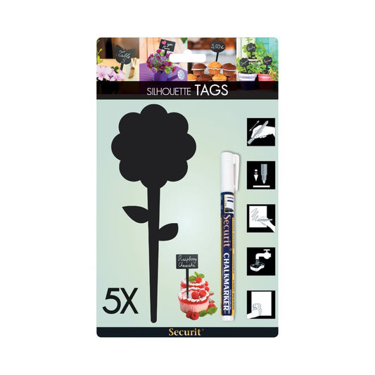 Gartenstecker Kreidetafel Blume