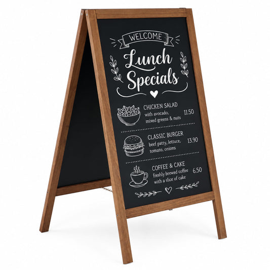 Gehwegkreidetafel Bistro Dark – Magnetische Kreidetafel Outdoor