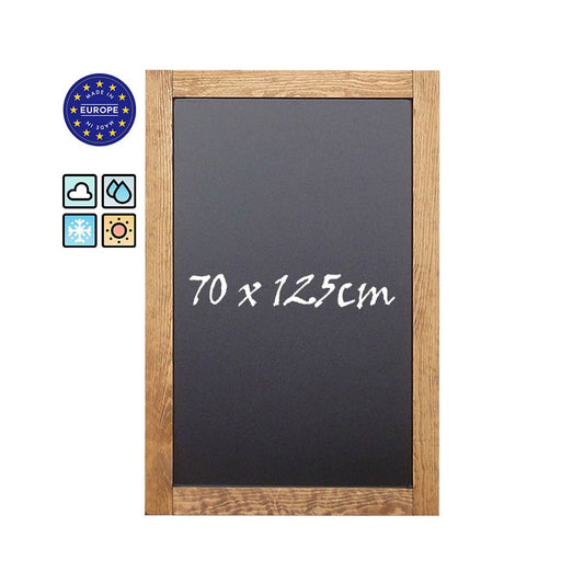 Grosse Kreidetafel mit braunem Holzrahmen XXL