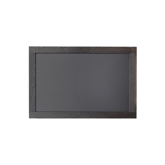 Grosse Kreidetafel mit dickem Holzrahmen in Schwarz, Kiefernholz