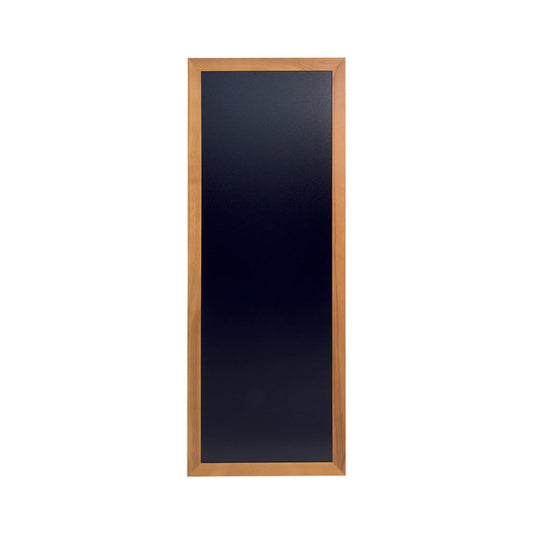 Hellbraune Holz Kreidetafel mit schwarzer Kreidefläche, 56x150cm, Securit Wandtafel