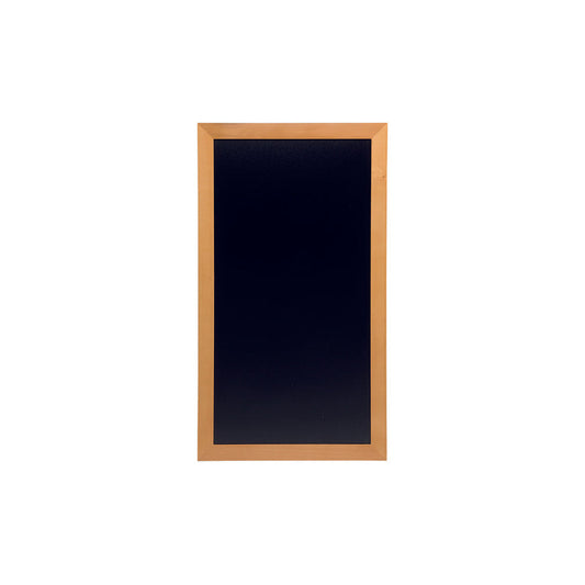 Hellbraune Kreidetafel mit flachem Holzrahmen, Premium Wandtafel mit schwarzer Kreidetafel Oberfläche