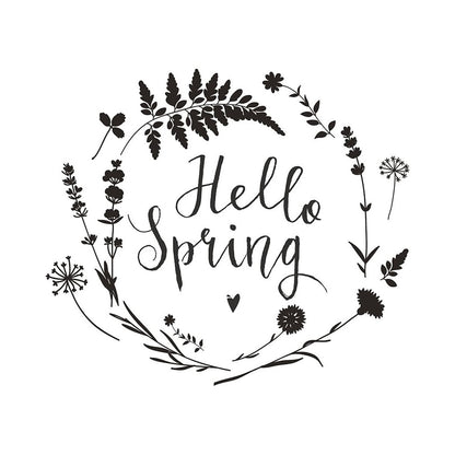 Hello Spring Fensterschablone zum Nachzeichnen Securit