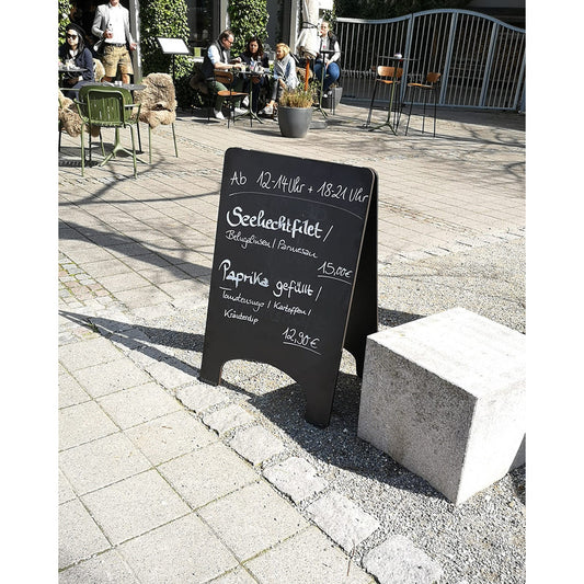 Holz Kundenstopper schwarz ohne Rahmen