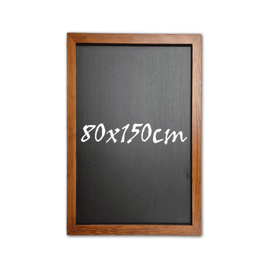 InspiraBoard Wandkreidetafel XXL 80x150cm mit dunkelbraunem Holzrahmen