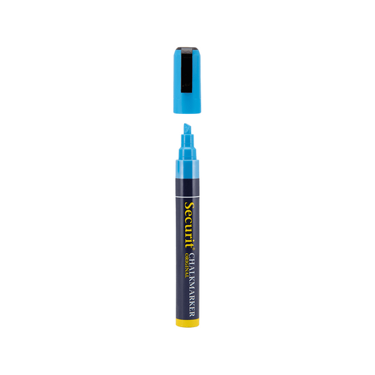 Kreidemarker blau mit 2-6mm Schreibspitze, blauer Kreidemarker Kreidestift für das Beschriften von Kreidetafeln und Wandtafeln