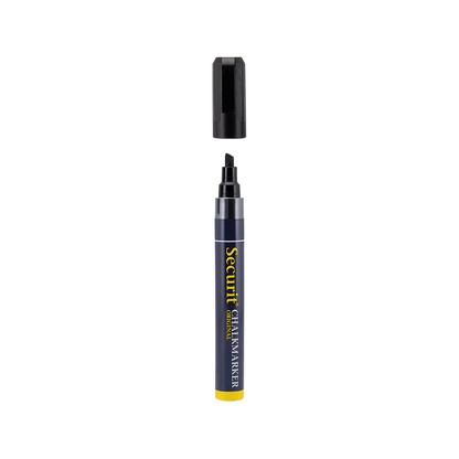 Kreidemarker schwarz mit 2-6mm Spitze für das Beschriften von Kreidetafeln, Glas und Boards, Kreidestifte für Kreidetafeln schwarz 2-6mm