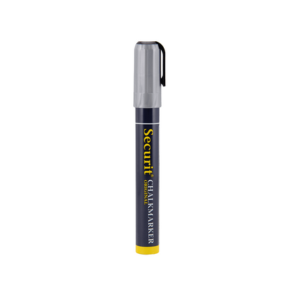 Kreidemarker silber mit 2-6mm Spitze, silberner Kreidestift Securit für das Beschriften von Kreidetafeln