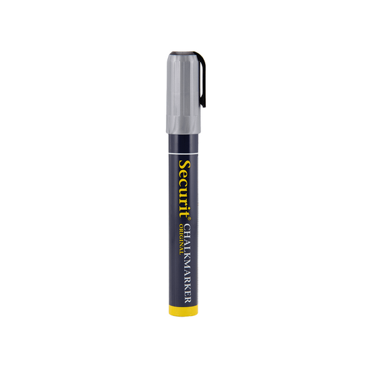 Kreidemarker silber mit 2-6mm Spitze, silberner Kreidestift Securit für das Beschriften von Kreidetafeln
