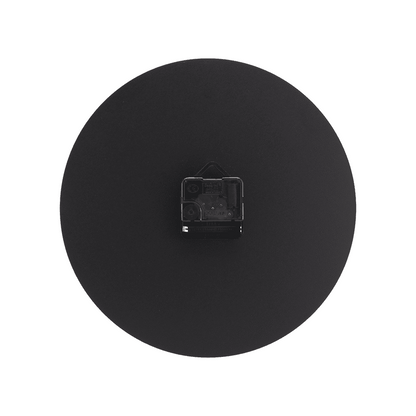 Kreidetafel in Uhr Silhouette, Uhr Kreidetafel schwarz ohne Rahmen geeignet als Notiztafel, Rückseite Batterien