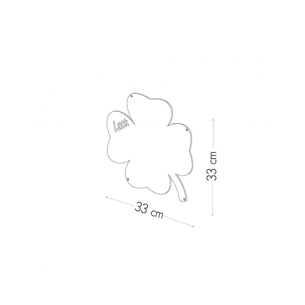 Kreidetafel magnetisch Kleeblatt 33x33cm
