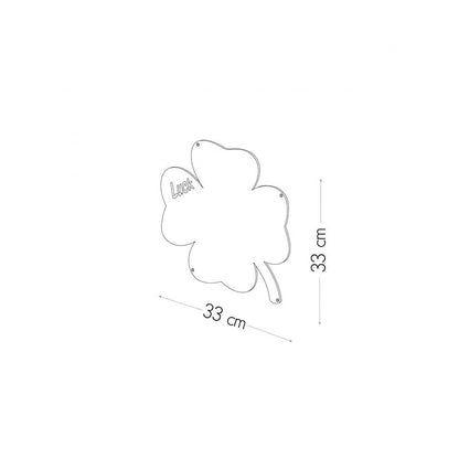 Kreidetafel magnetisch Kleeblatt 33x33cm