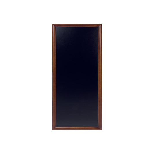 Kreidetafel mit gerundetem Holzrahmen, 56x120cm, dunkelbraune Holz Kreidetafel