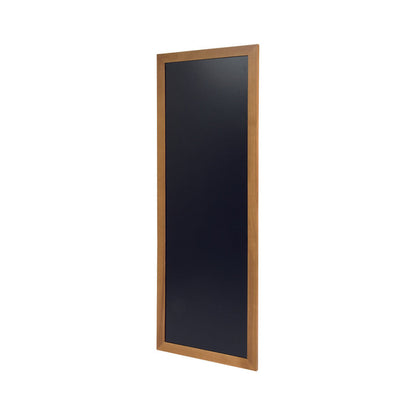Lange Holz Kreidetafel mit hellbraunem Premium Rahmen, schwarze Kreidetafel mit Holzrahmen, 56x150cm