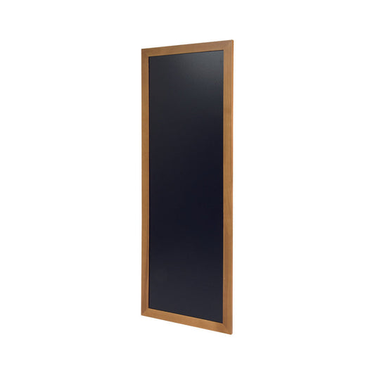 Lange Holz Kreidetafel mit hellbraunem Premium Rahmen, schwarze Kreidetafel mit Holzrahmen, 56x150cm