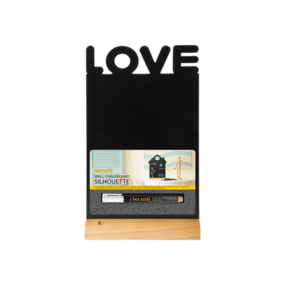 Love Tischkreidetafel Aufsteller schwarz inkl. 1 Securit Kreidemarker weiss
