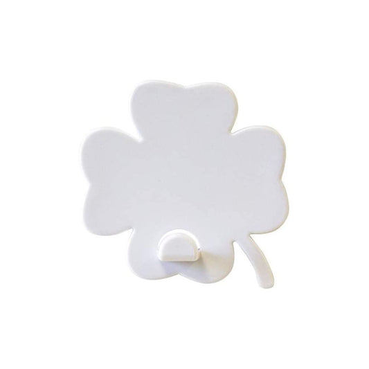Magnetische Aufhänger Kleeblatt weiss