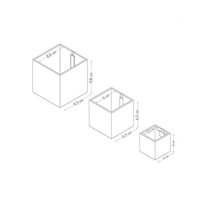 Magnetische Behälter Schwarz Kalamitica