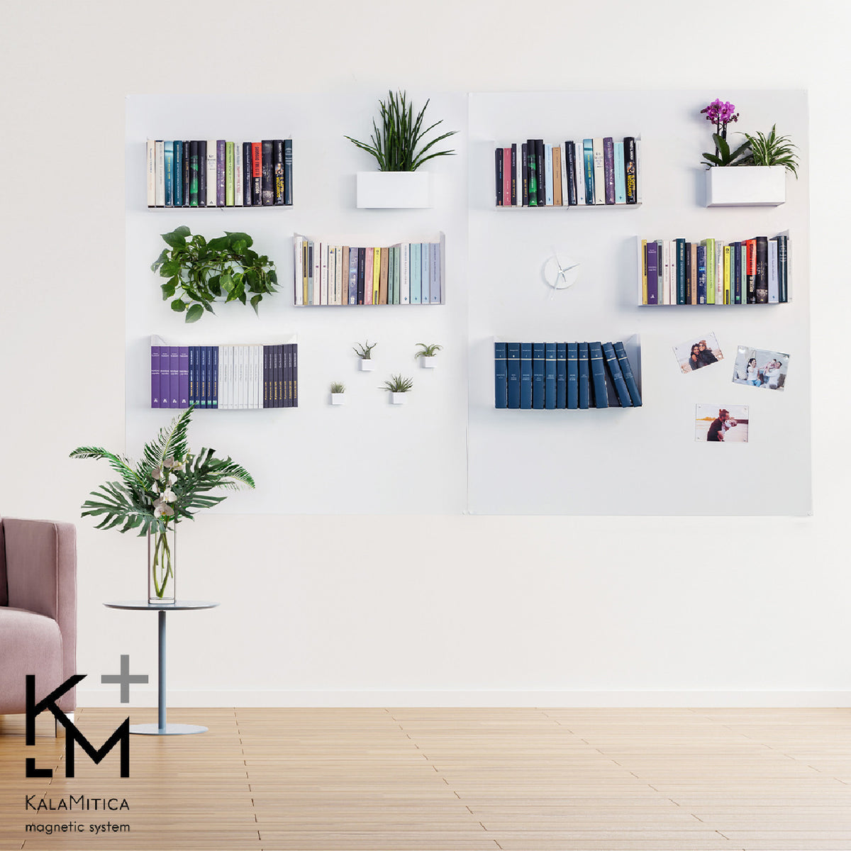KalaMitica® Kreidetafel Magnetisch nach Mass, Ohne Rahmen, Schwarz