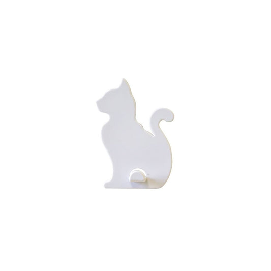 Magnetischer Aufhänger Katze weiss