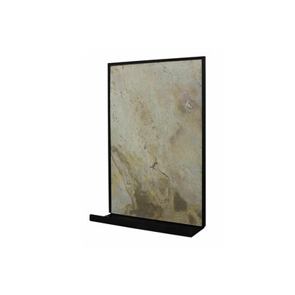 Magnettafel Küche mit Ablage aus echtem Schiefer Gold Beige