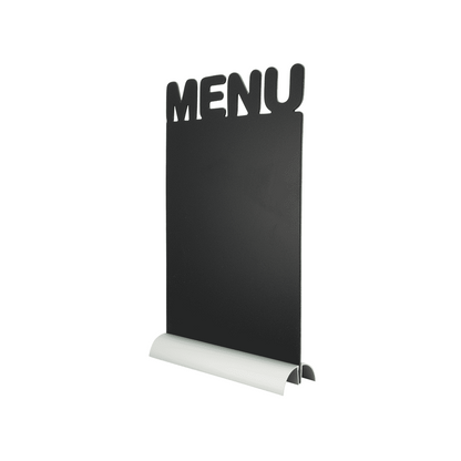 Menü Tischkreidetafel Aufsteller mit Aluminiumfuss beschriftbar mit Kreide und Kreidemarker
