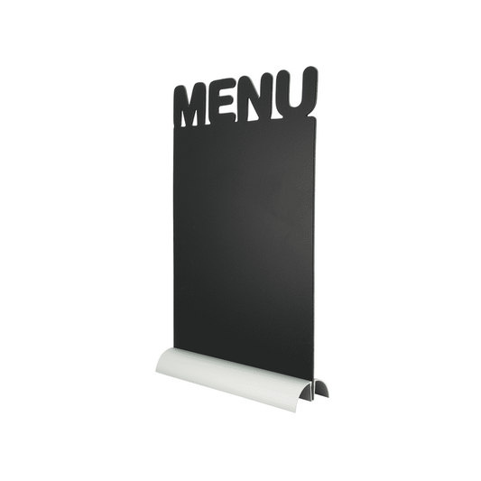 Menü Tischkreidetafel Aufsteller mit Aluminiumfuss beschriftbar mit Kreide und Kreidemarker