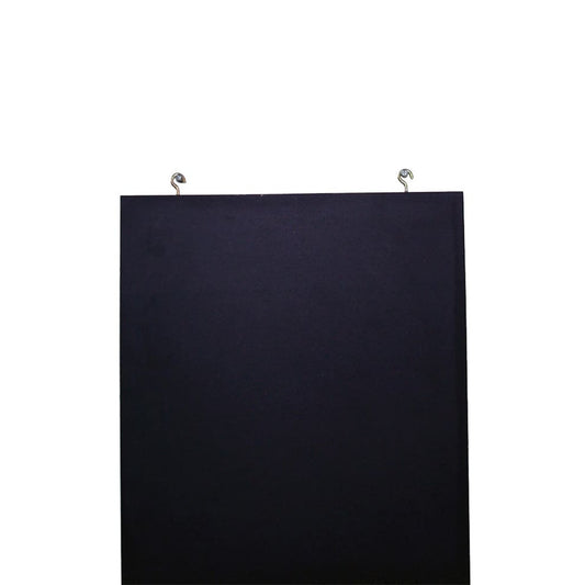 Rahmenlose Kreidetafel aus Holz mit Blackboard aufgehängt mit Aufhängehacken