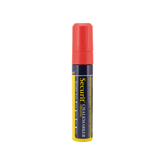 Roter Kreidemarker dick für die Beschriftung von romantischen Kreidertafeln wie Herzen und Blumen, Kreidemarker rot Securit 7-15mm, Chalkmarker red
