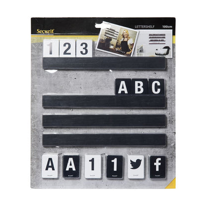 Securit-Buchstabenregal-inklusive-Buchstaben,-Symbole,-Zahlen