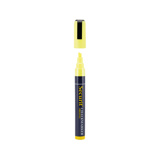 Securit Kreidemarker gelb mit 2-6mm Schreibdicke, gelber dicker Kreidestift für Kreidetafeln und Wandtafeln, gelber Kreidemarker günstig bestellen