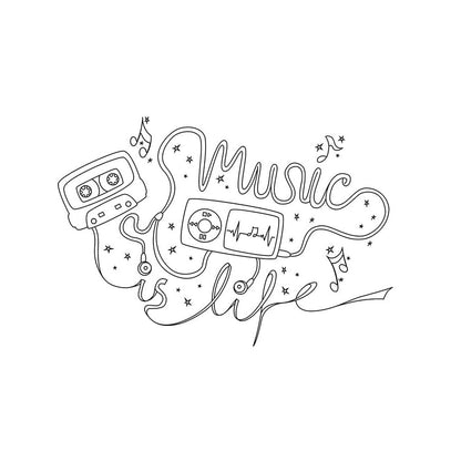 Securit Music Fensterschablonen zum Nachzeichnen