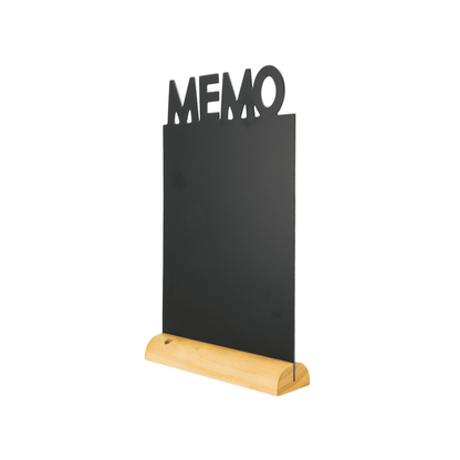 Securit Tischkreidetafel Aufsteller Memo zum Beschriften mit Kreidemarker Kreidestiften