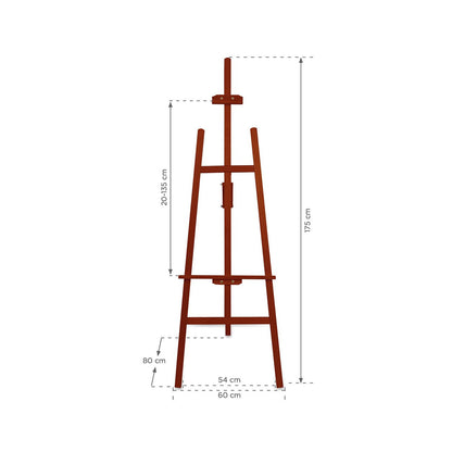 Holz Staffelei Classic, Mahagoni, 175cm
