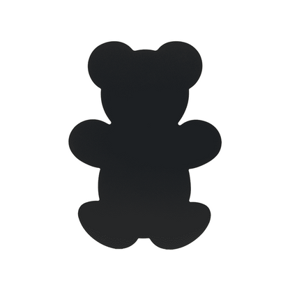 Teddybär Kreidetafel Silhouette für Kinder, rahmenlose Kreidetafel Teddybär Form