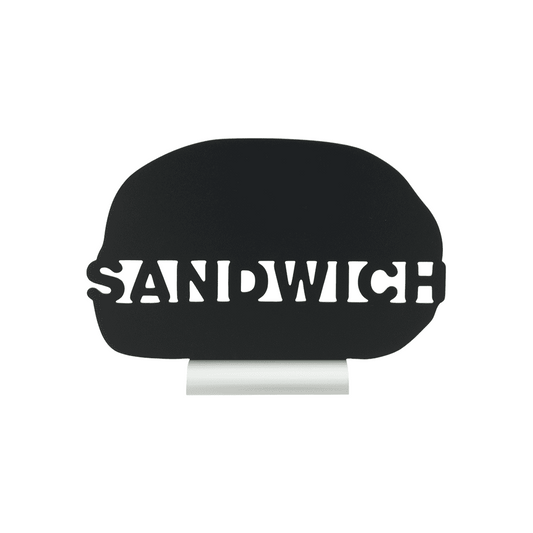 Tischaufsteller in Sandwich Form Silhouette Securit, Gastro Tischtafel Schwarz ohne Rahmen