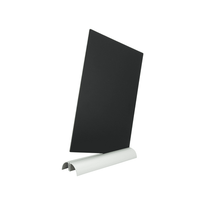 Securit®, Tischkreidetafel Aufsteller mit Aluminiumfuss, Eckige Form-Silhouette, austauschbare Tafel, DIN A4