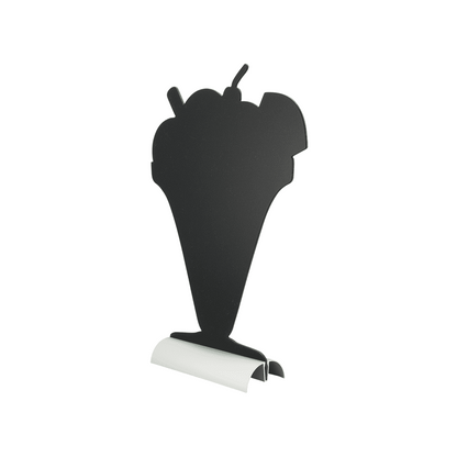 Securit®, Tischkreidetafel Aufsteller mit Aluminiumfuss, "Glacé" Form-Silhouette, 23x34cm
