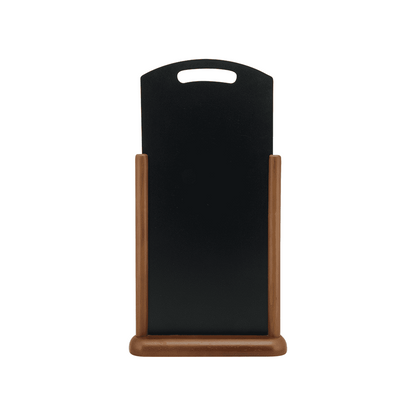 Securit® XL Tischkreidetafel mit Holzrahmen Dunkelbraun, mit Griff, 26x47cm