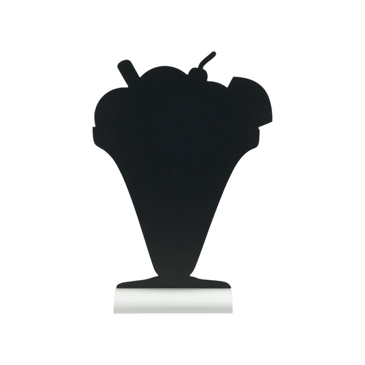 Tischtafel Glace Form Silhouette für Gelaterie, Kaffees, zum Präsentieren von frischen Glacesorten anhang von Kreidemarkern