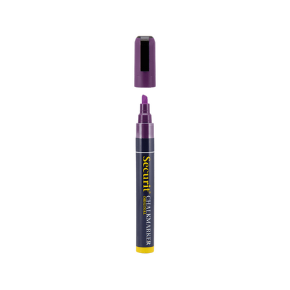 Violetter Kreidemarker Securit mit 2-6mm Spitze, abwischbarer Kreidestift für die Beschriftung von Kreidetafeln und Wandtafeln, Kreidemarker für Blumen