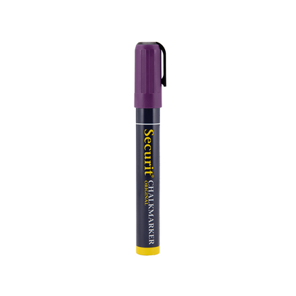 Violetter Kreidemarker Securit mit 2-6mm Spitze, abwischbarer Kreidestift für die Beschriftung von Kreidetafeln und Wandtafeln