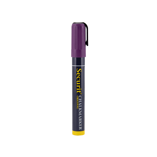 Violetter Kreidemarker Securit mit 2-6mm Spitze, abwischbarer Kreidestift für die Beschriftung von Kreidetafeln und Wandtafeln