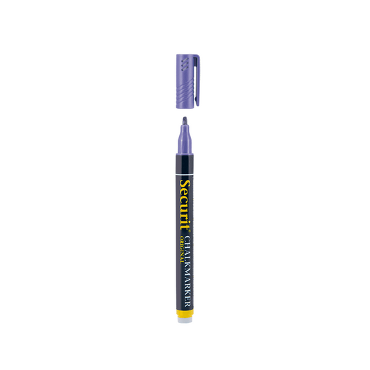 violetter Kreidemarker Securit passend für das Beschriften von Kreidetafeln, Kundenstopper und Wandtafeln, Kreidestift violett Marke Securit