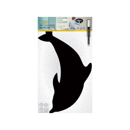 Wandkreidetafel Delfin Silhouette zum Malen mit Kreide