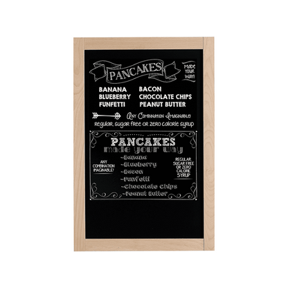 Wandkreidetafel gross mit Holzrahmen für Gastronomen und Zuhause Kreidetafel mit Holzrahmen zum Aufhängen an der Wand